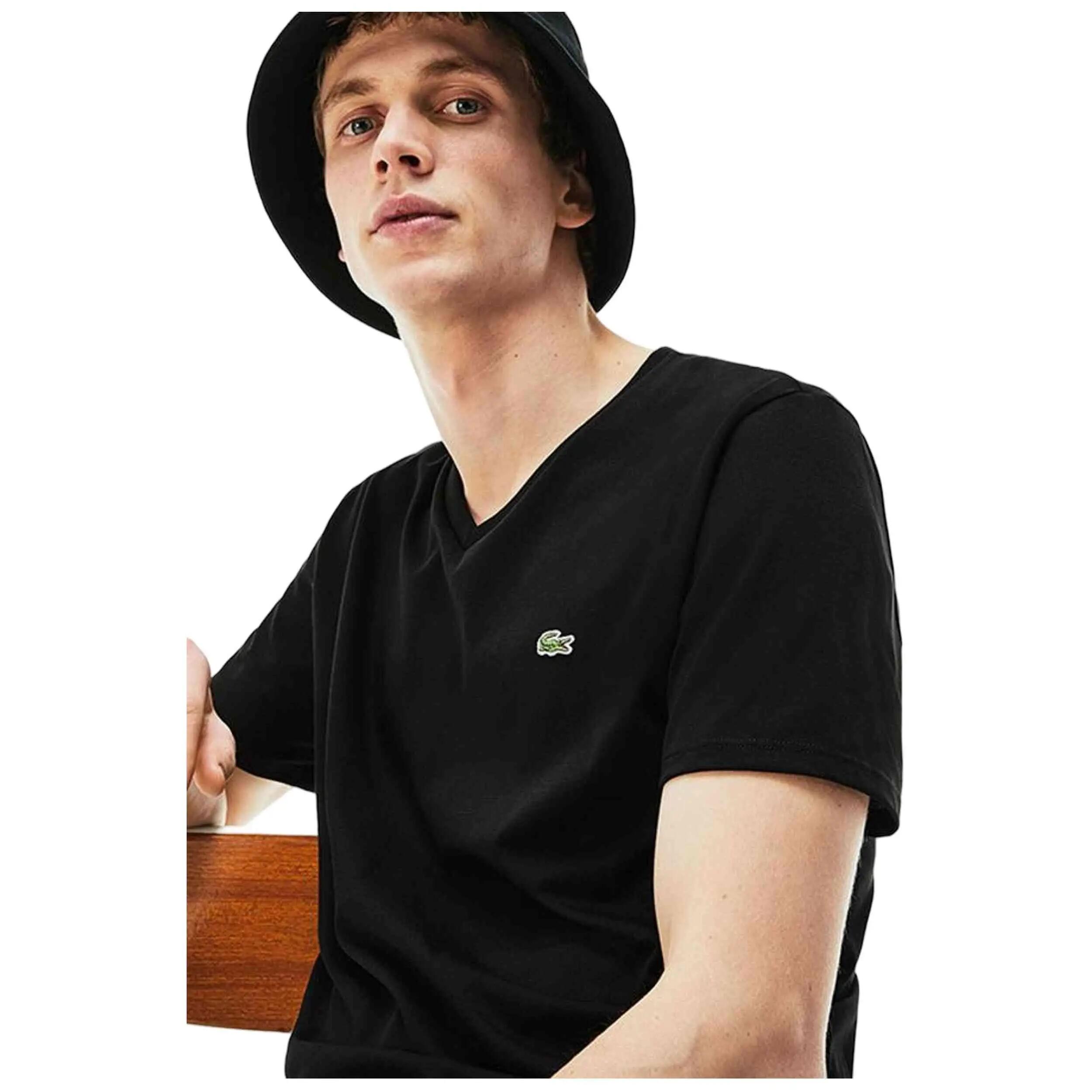 T-shirt Lacoste model Camiseta Lacoste Regular Fit manga corta negro for man 2/5