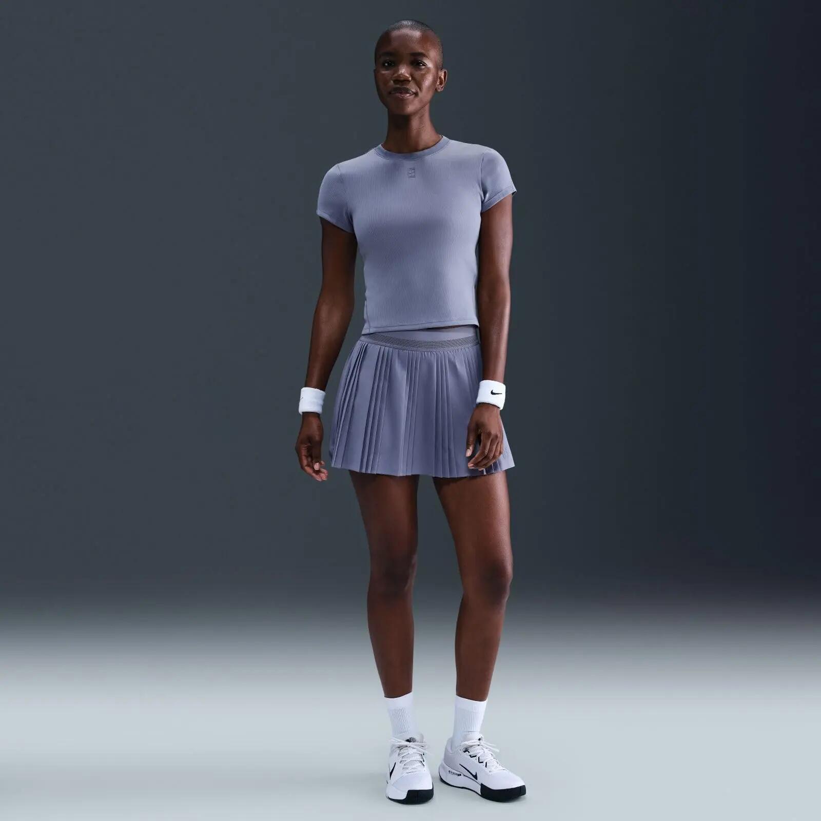 Haut - Tennis - Femme - Manches courtes, Dri-FIT - NikeCourt Advantage - Bleu 2/4