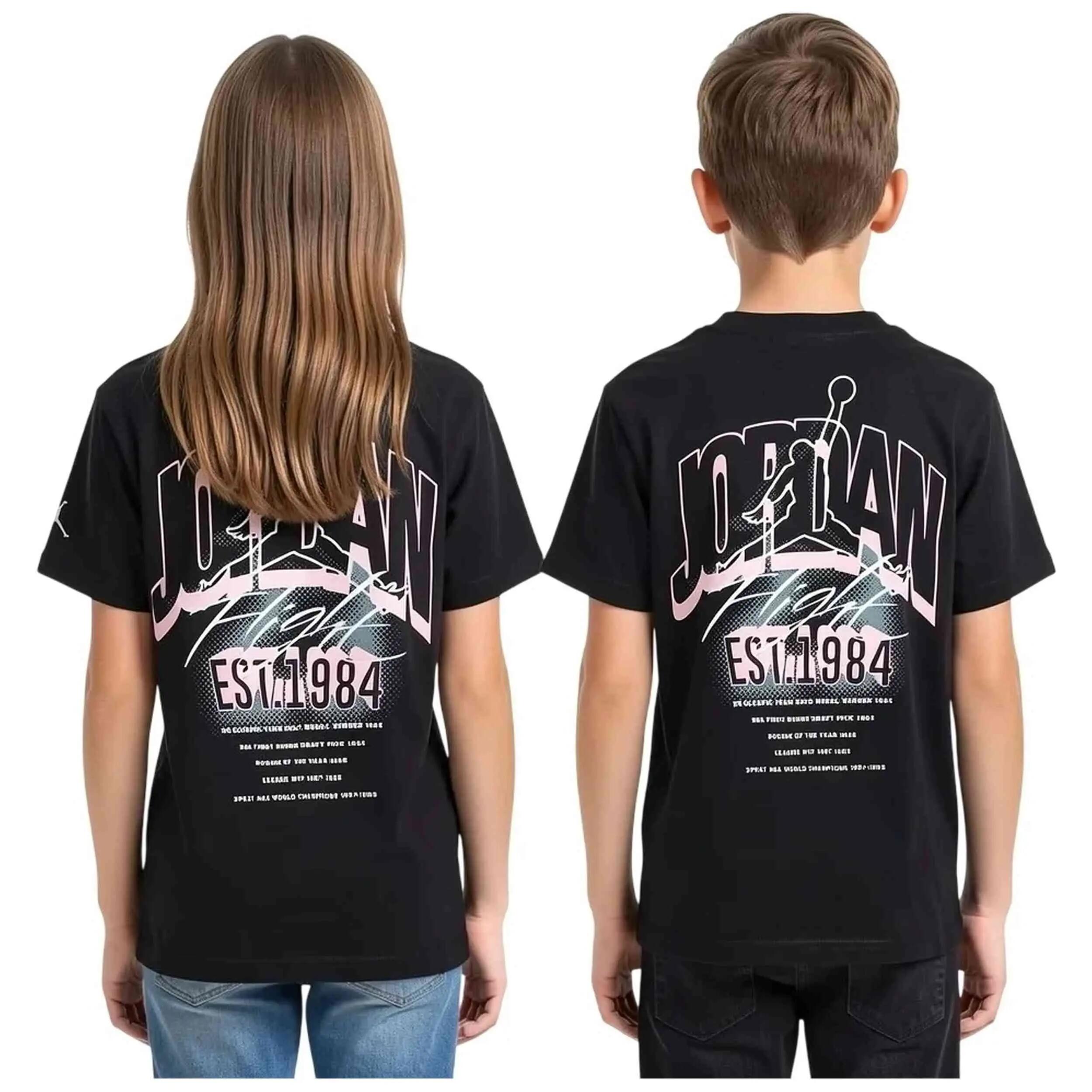Camiseta de manga corta Jordan modelo MJ Back Stretch "Black" para niñas 5/5