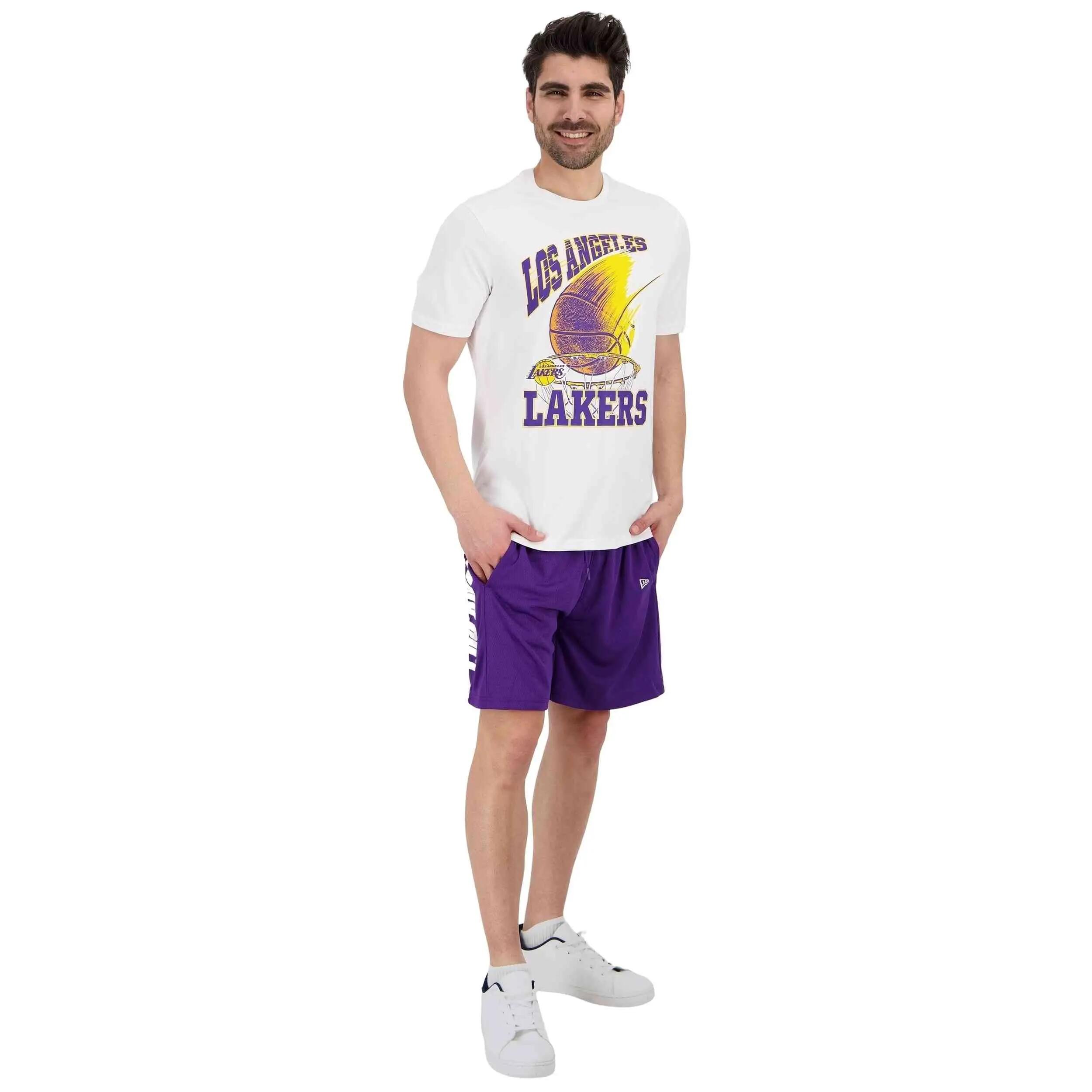 Maglia a maniche corte New Era modello Los Angeles Lakers NBA Ball Gr per uomini 2/5