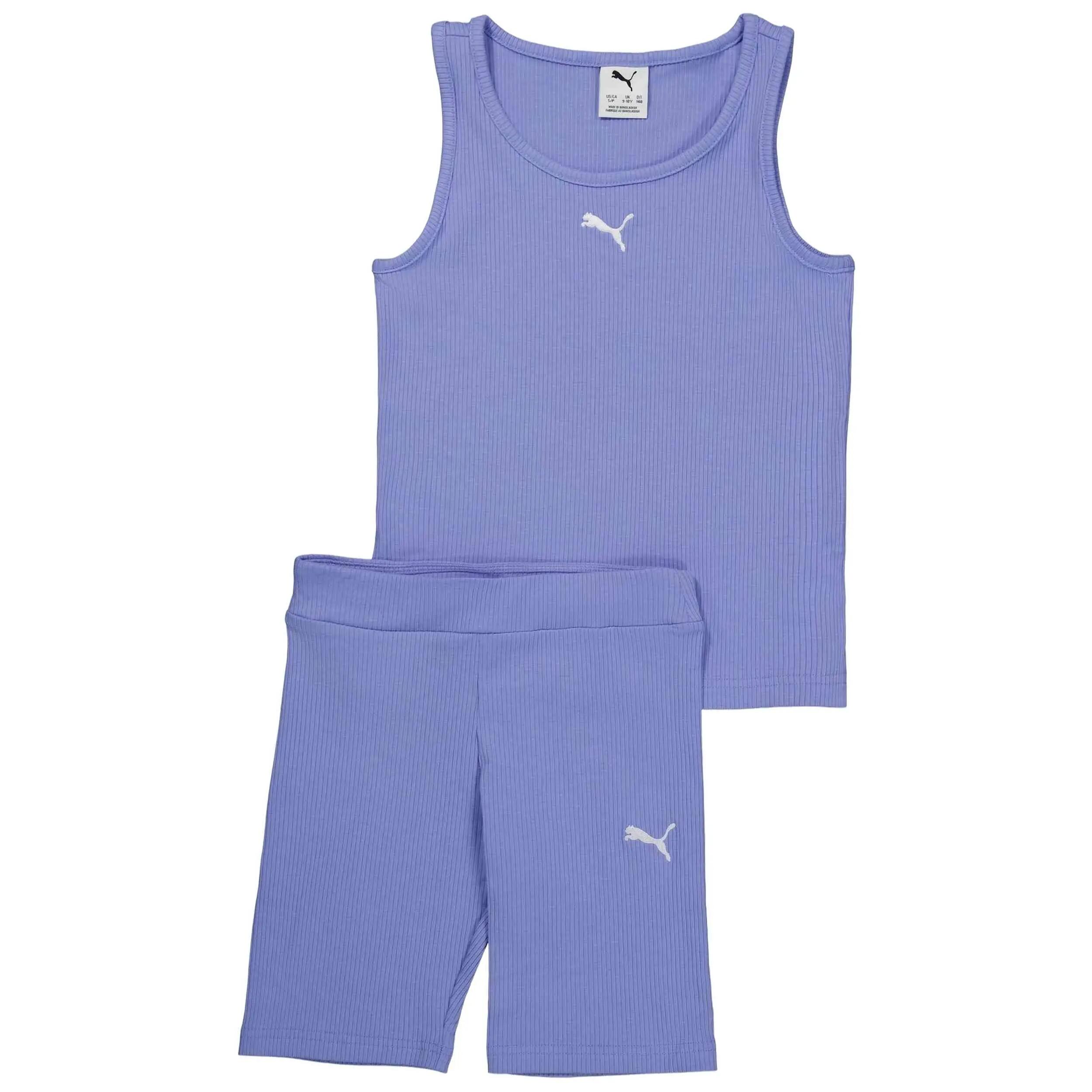 Camiseta regata Puma modelo ESS Elevated Rib "Morado" para crianças unissex 2/2