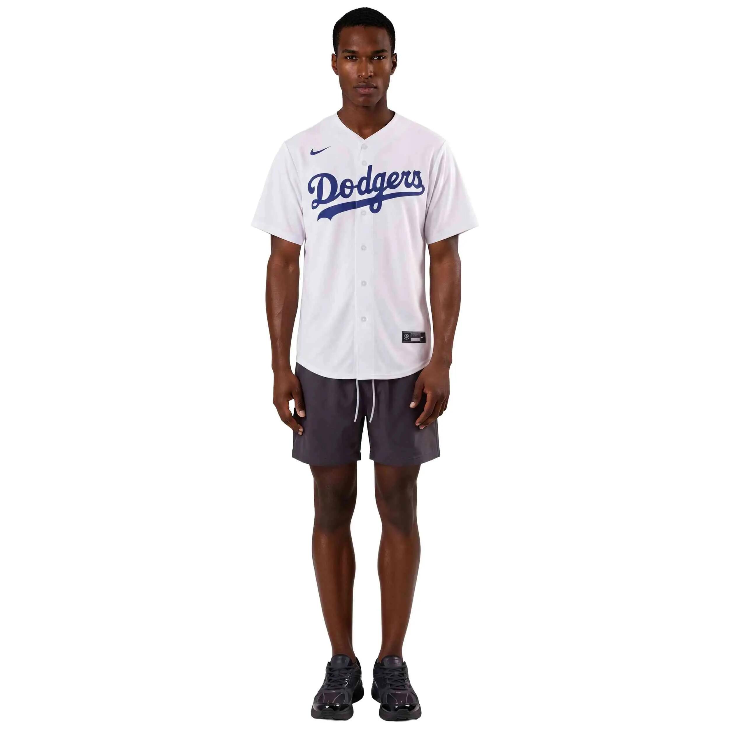 Camiseta de beisebol Nike modelo Los Angeles Dodgers Home Replica para homem 3/5