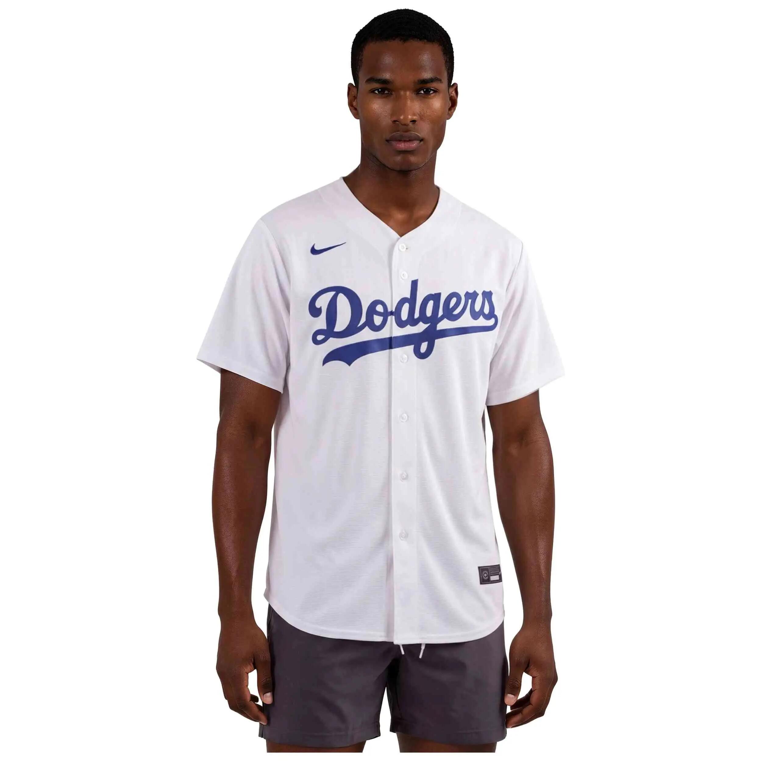 Camiseta de beisebol Nike modelo Los Angeles Dodgers Home Replica para homem 2/5