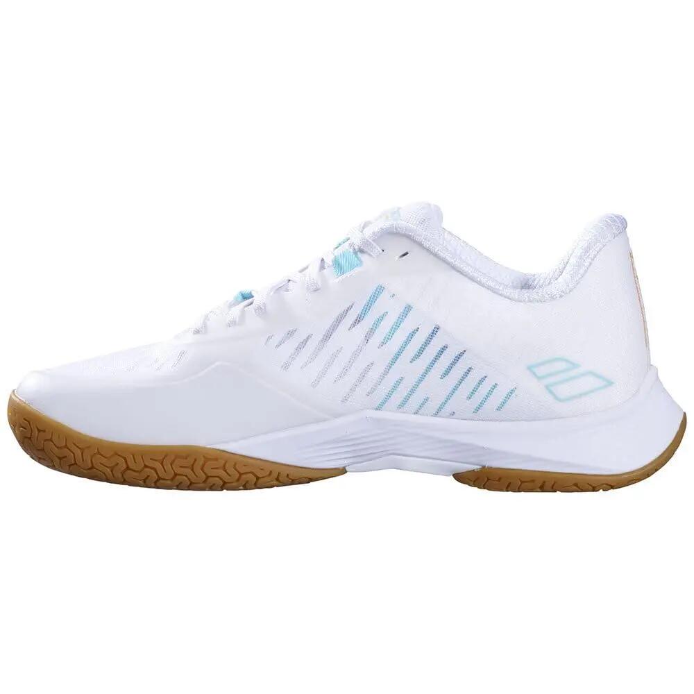 Scarpe indoor da donna - Babolat Shadow Tour 5 - leggere - bianco/blu 3/4