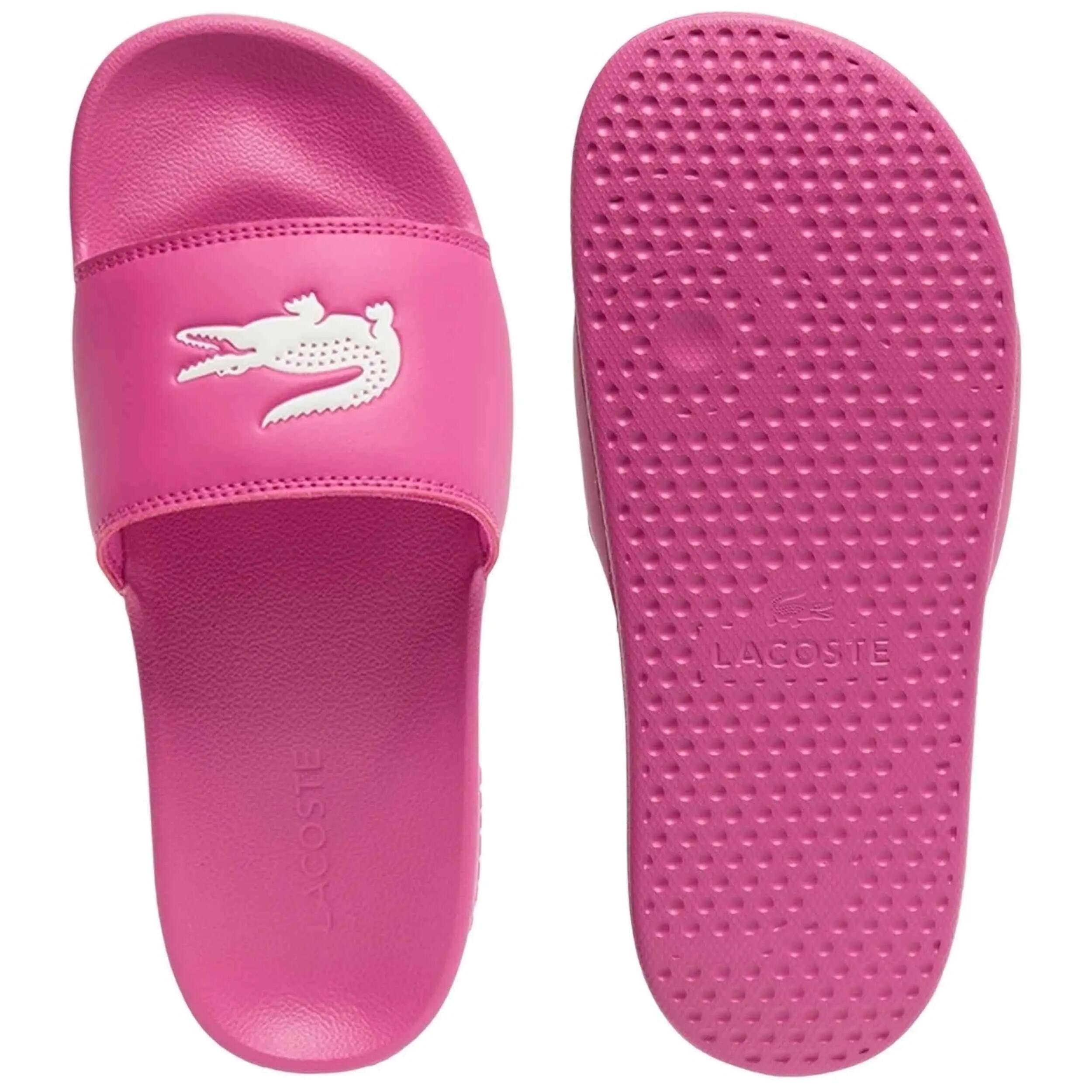 Chinelos Lacoste modelo Serve Slide 0.0 "PNK/WHT" para mulheres 5/5