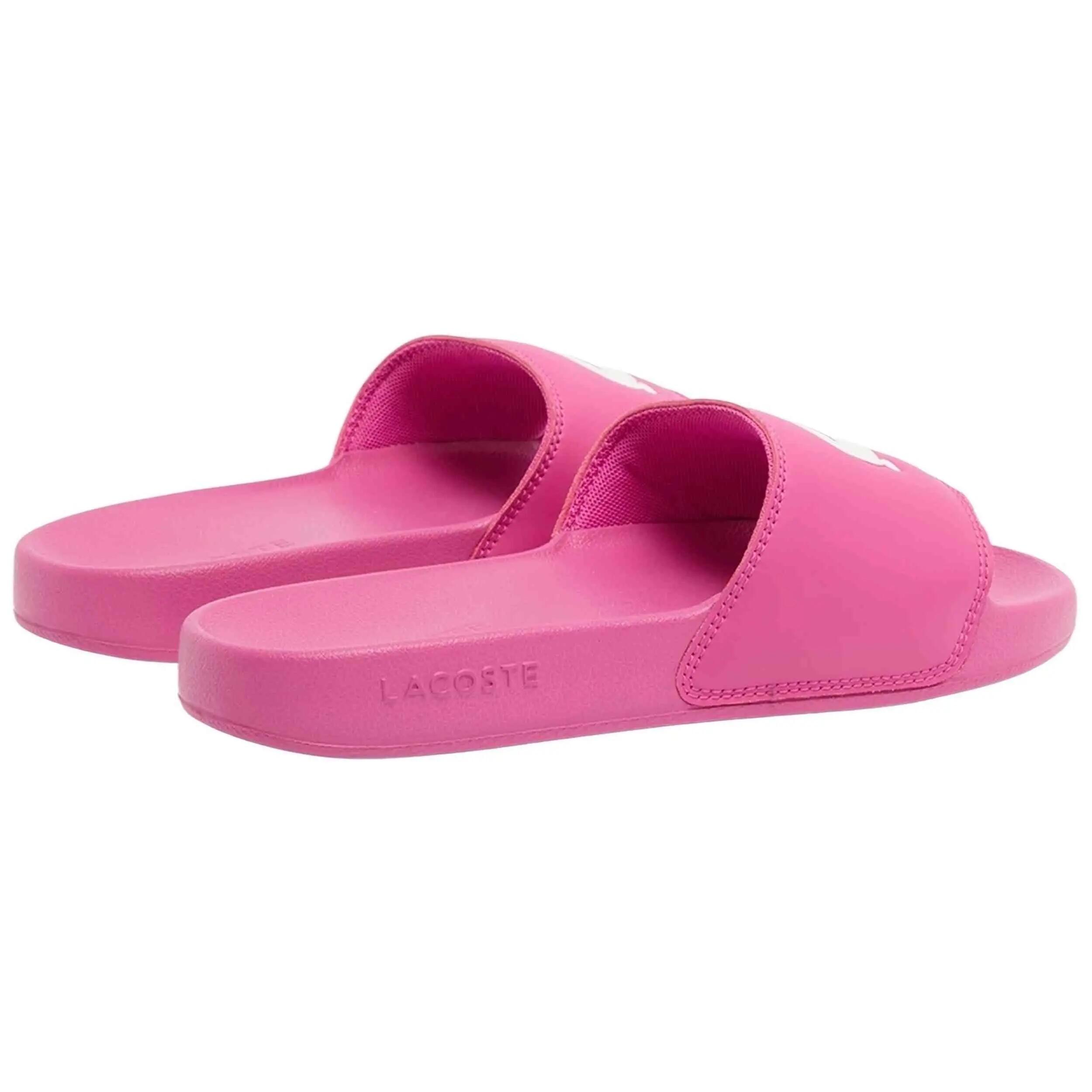 Chinelos Lacoste modelo Serve Slide 0.0 "PNK/WHT" para mulheres 4/5