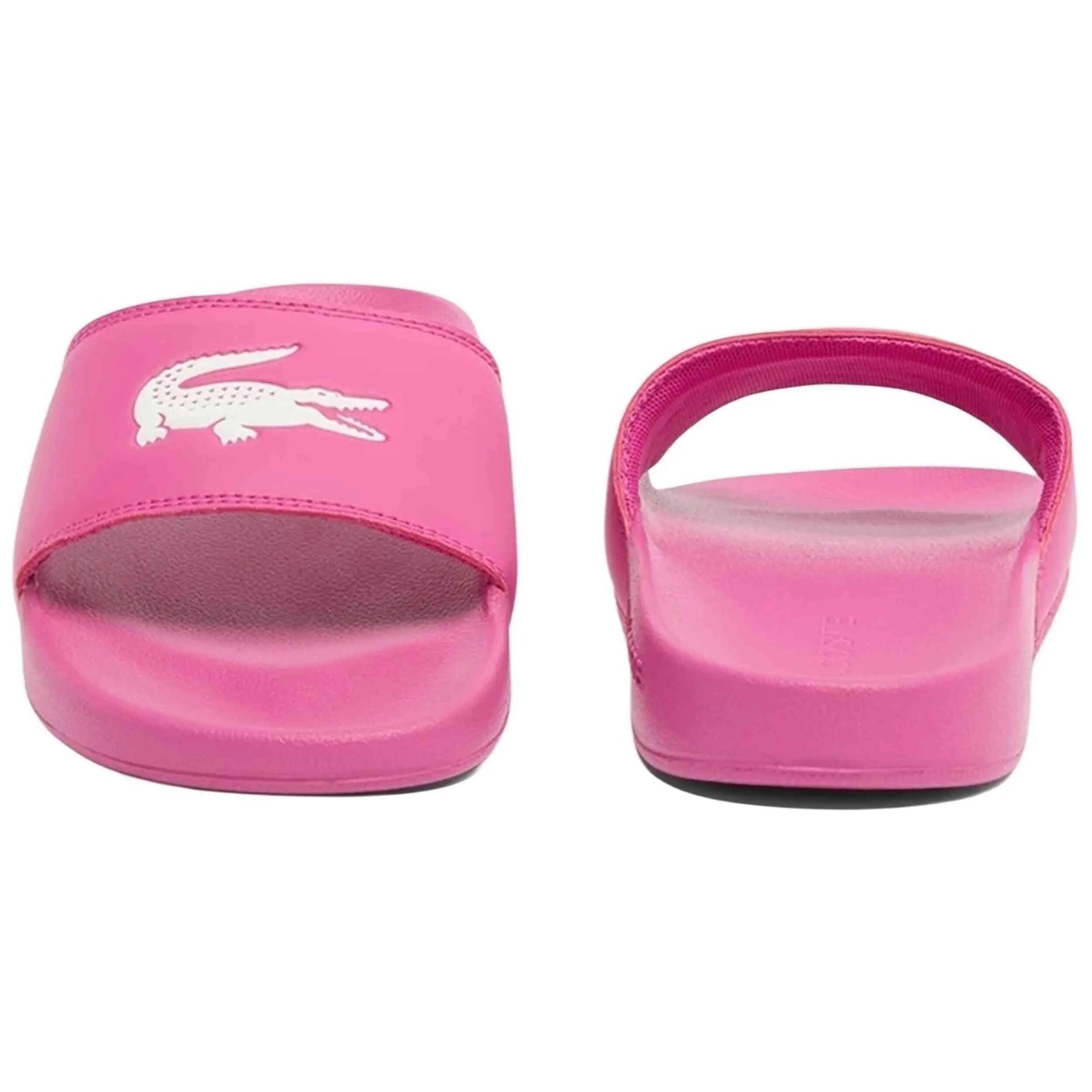 Chinelos Lacoste modelo Serve Slide 0.0 "PNK/WHT" para mulheres 3/5
