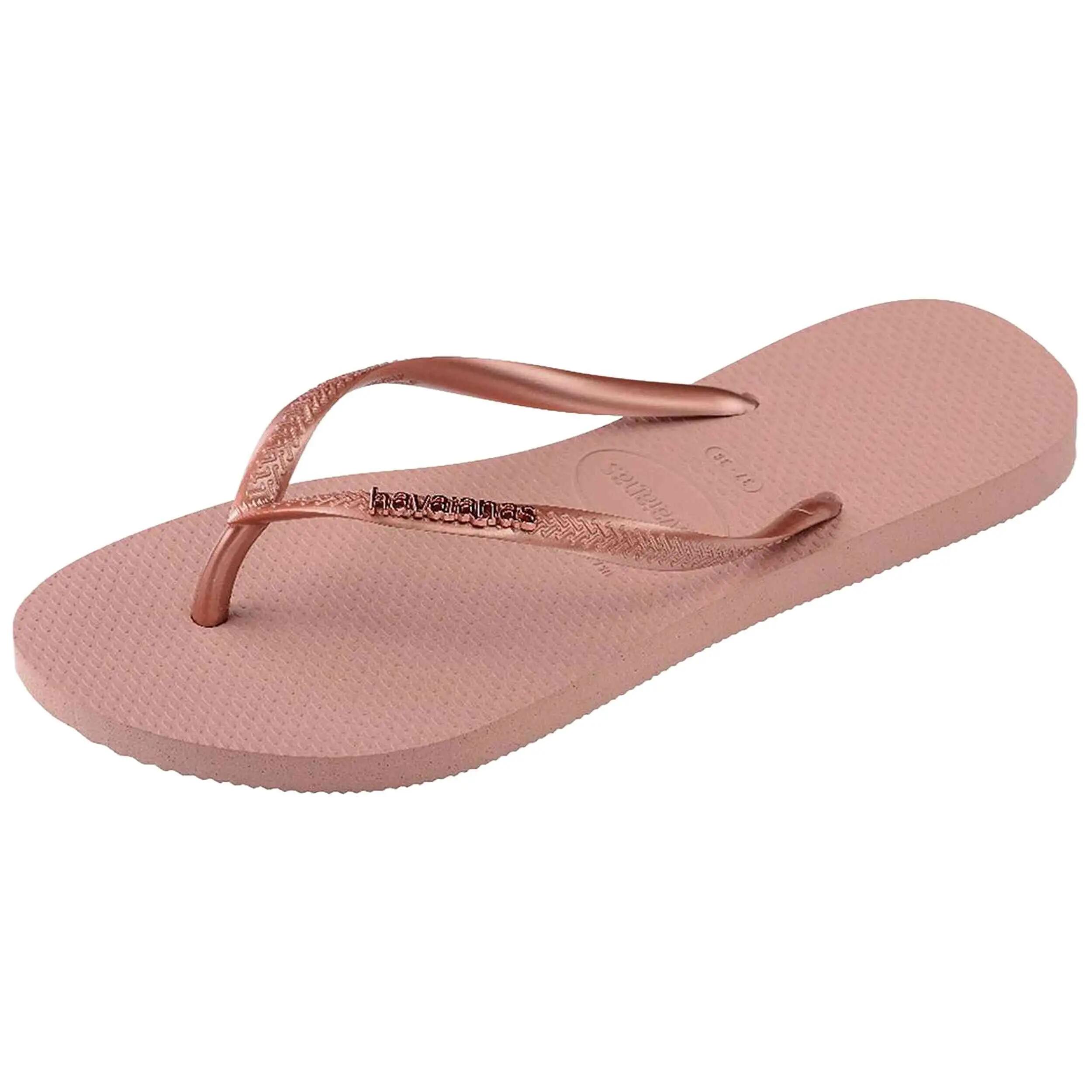 Flip-flops Havaianas Modell Slim Logo Metallic "Rose Gold" für frauen 2/5