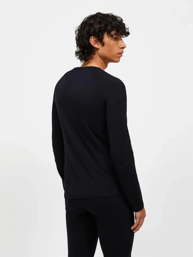 Maglia termica - Sci - Uomo - Merino - Magic Crew - Nero 3/4