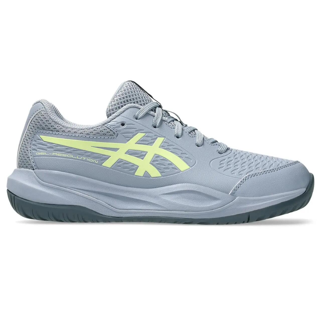 Zapatillas de tenis junior - ASICS Gel-Resolution X GS - Gris, azul y amarillo 3/4