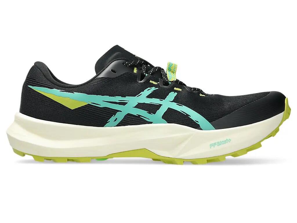 Chaussures - Trail - Homme - Légères - Fuji Lite 6 - Noir/vert 3/4