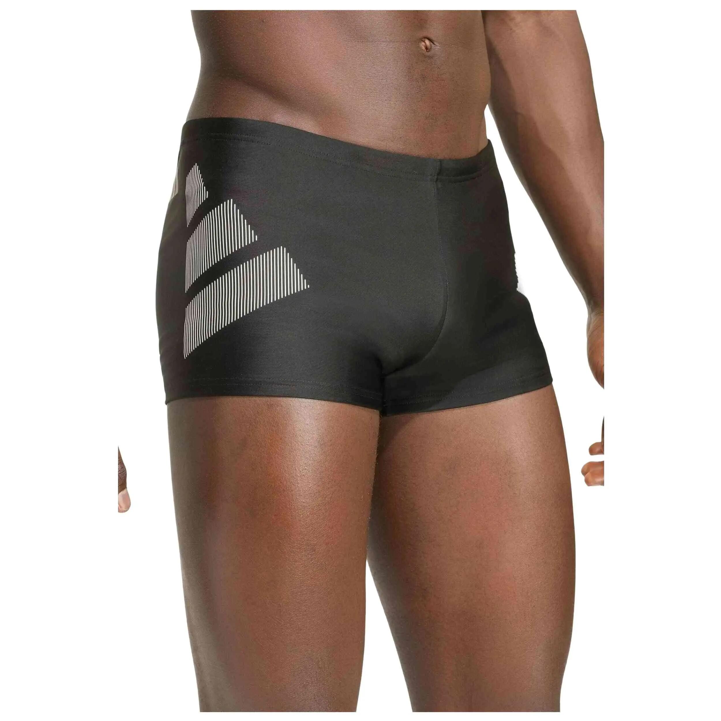 Maillot de bain Adidas modèle Big Bars "Black / White" pour homme 3/4