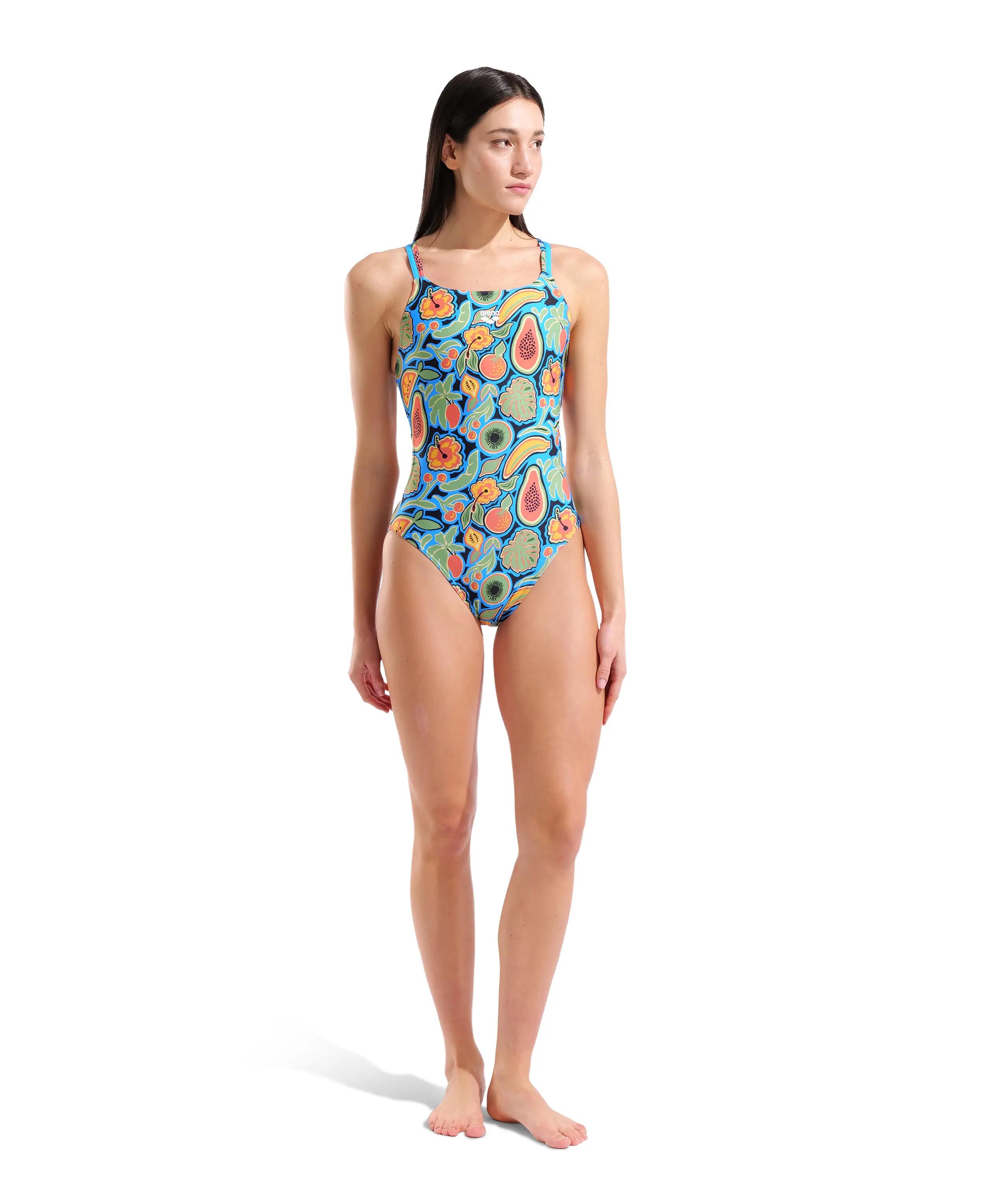 Strój kąpielowy damski Arena Fruits Swim Msuit L ace Plus Back 4/5