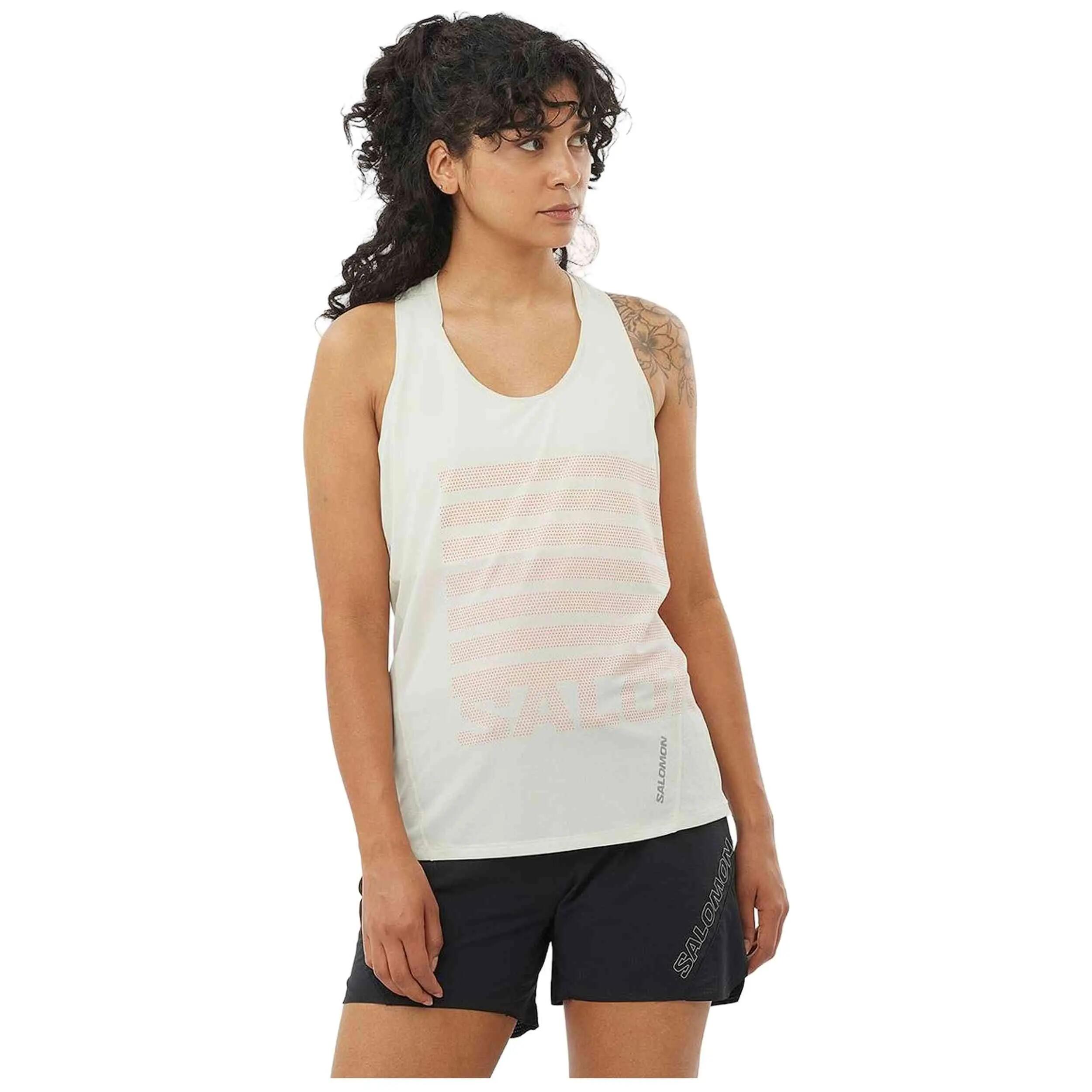 Trägershirt Salomon Modell Sense Aero Singlet GFX für frauen 2/4
