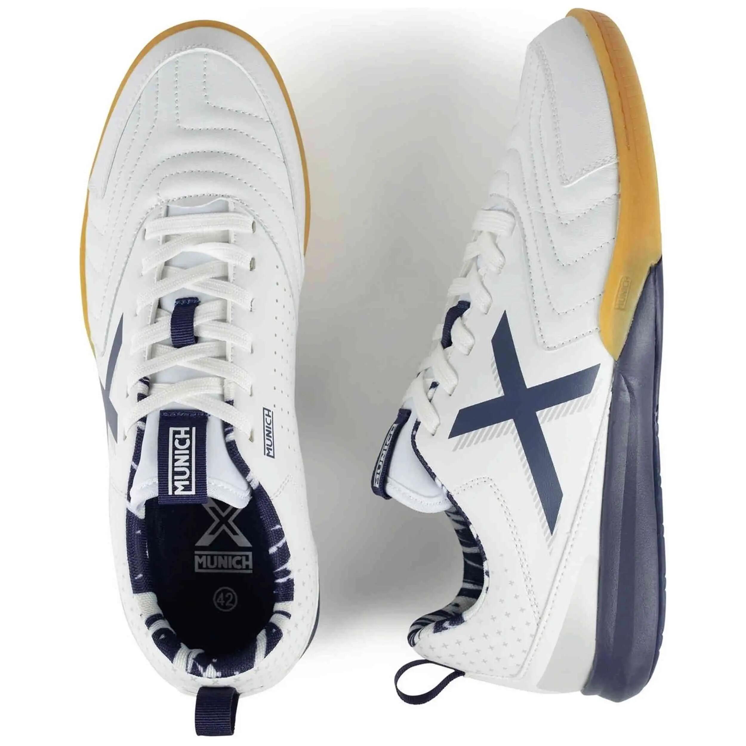Chaussures de futsal Munich modèle Rondito "Blanco Napa" pour unisexe 4/5