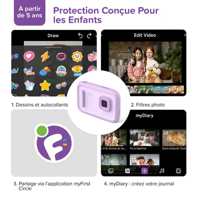 Appareil photo numérique enfant CAMERA 50 20 MP Violet 7/7