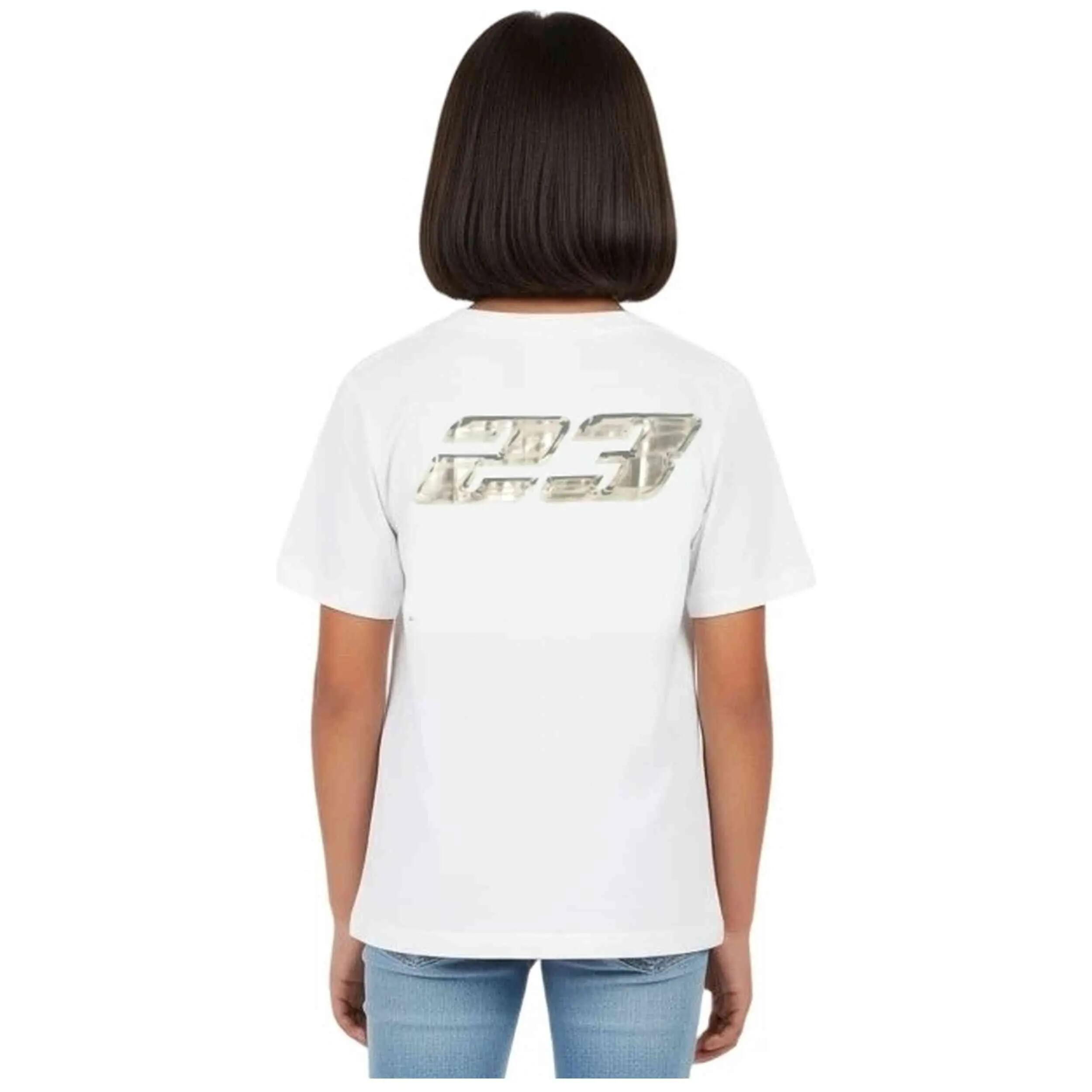 Camiseta de manga corta Jordan modelo 23 Shine "White" para niñas 2/4