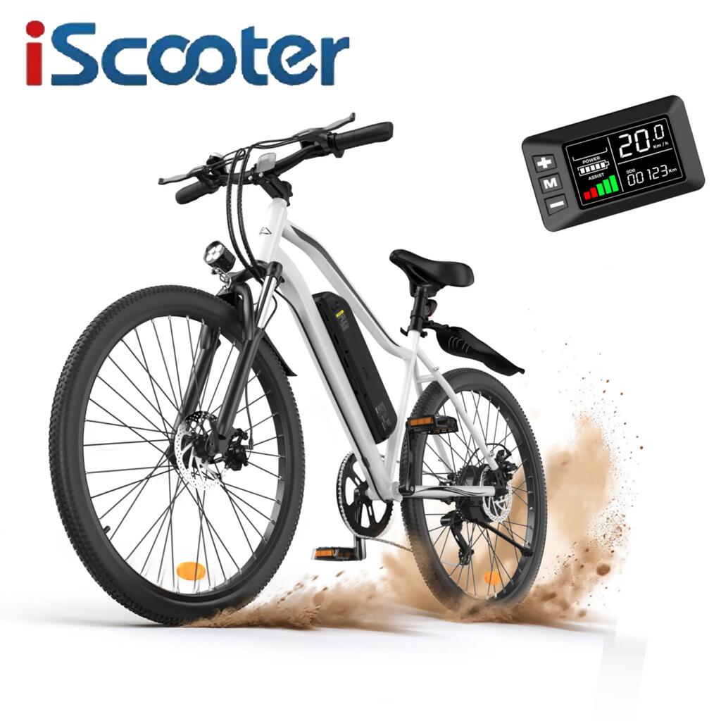 iScooter EB3S Градски E-Bike 90km пробег 26×1.95" всесезонни гуми