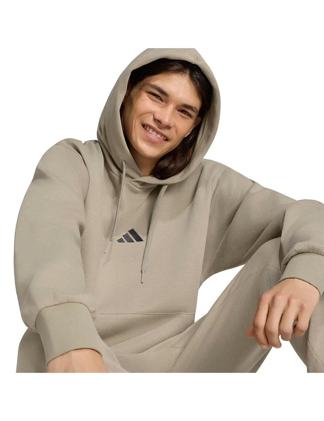 Sweatshirts polaires pour hommes Adidas Feelcozy marron. 5/6