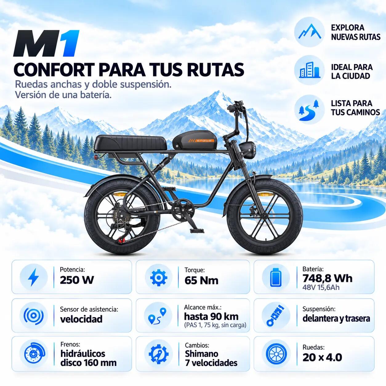M1 Stadtrad Fatbike 749 Wh 6/7