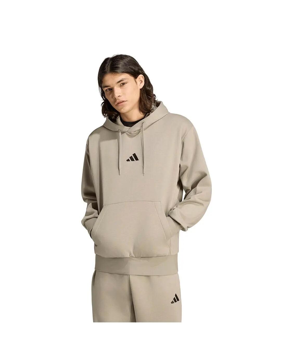 Sweatshirts polaires pour hommes Adidas Feelcozy marron. 3/6