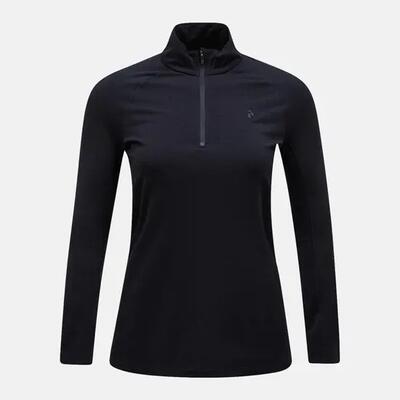 Dames - wintersport - basislaag - magic half zip - zwart