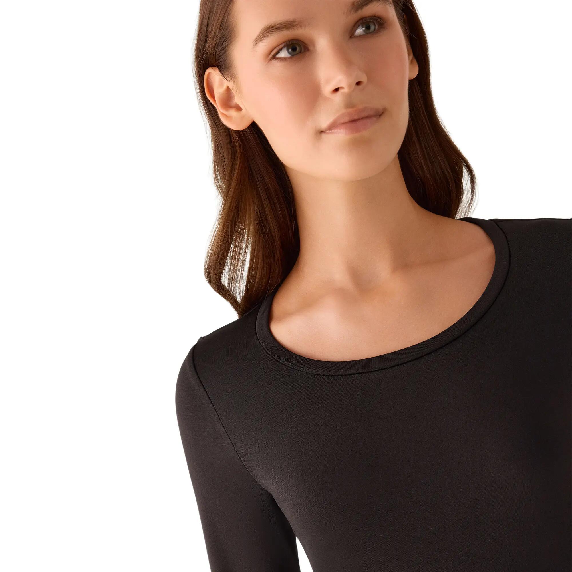 TÉRMICO Camiseta mujer manga larga cuello redondo negro 2/4
