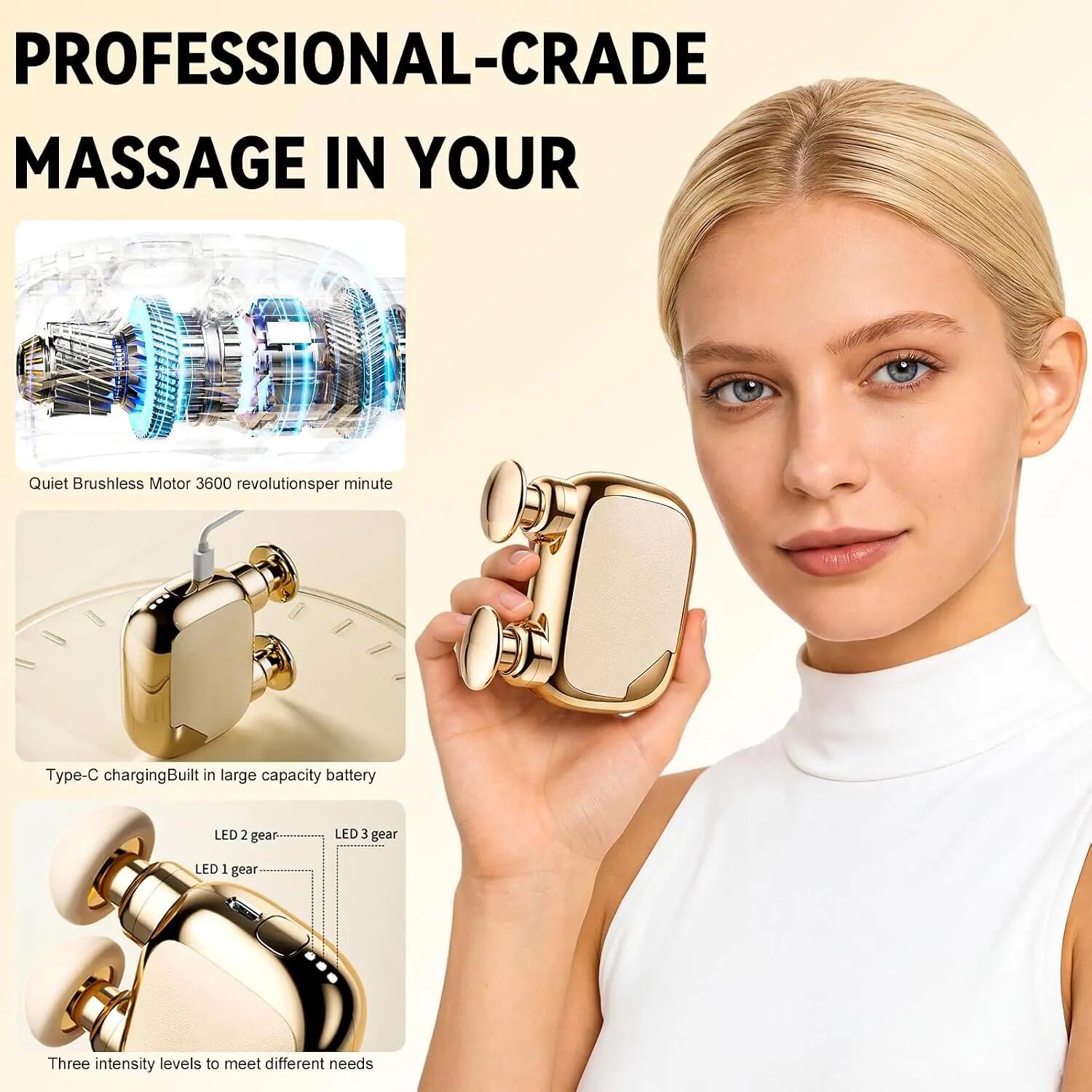 Mini Pistolet de Massage Sportif Portable, Compact Muscle Massager, pour 3/6