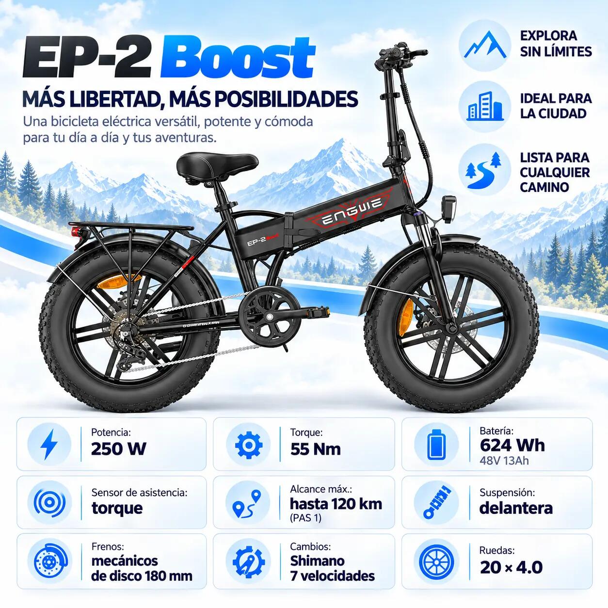 EP2 B folding fatbike 624 Wh 6/7