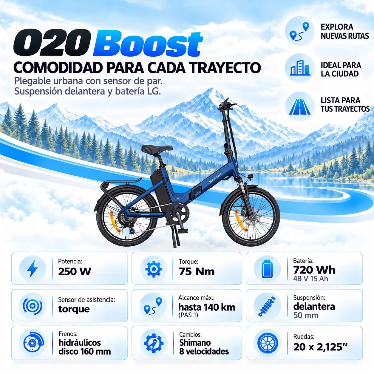 O20 B pliant urbain 720 Wh 6/7