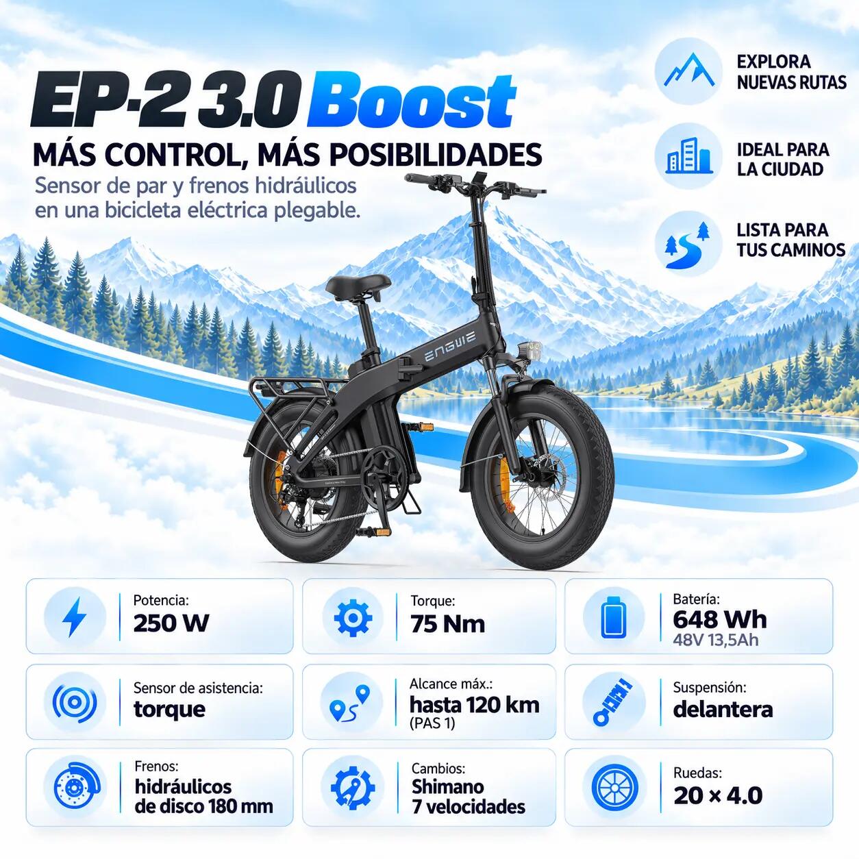 EP2 3.0 B dobrável fatbike 648 Wh 6/7