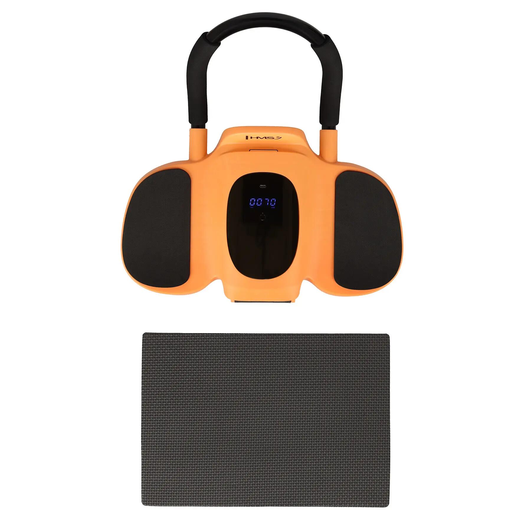 Unisex Fitness Bauchroller mit Rückholautomatik, Armstütze und Display KA34 HMS 8/10