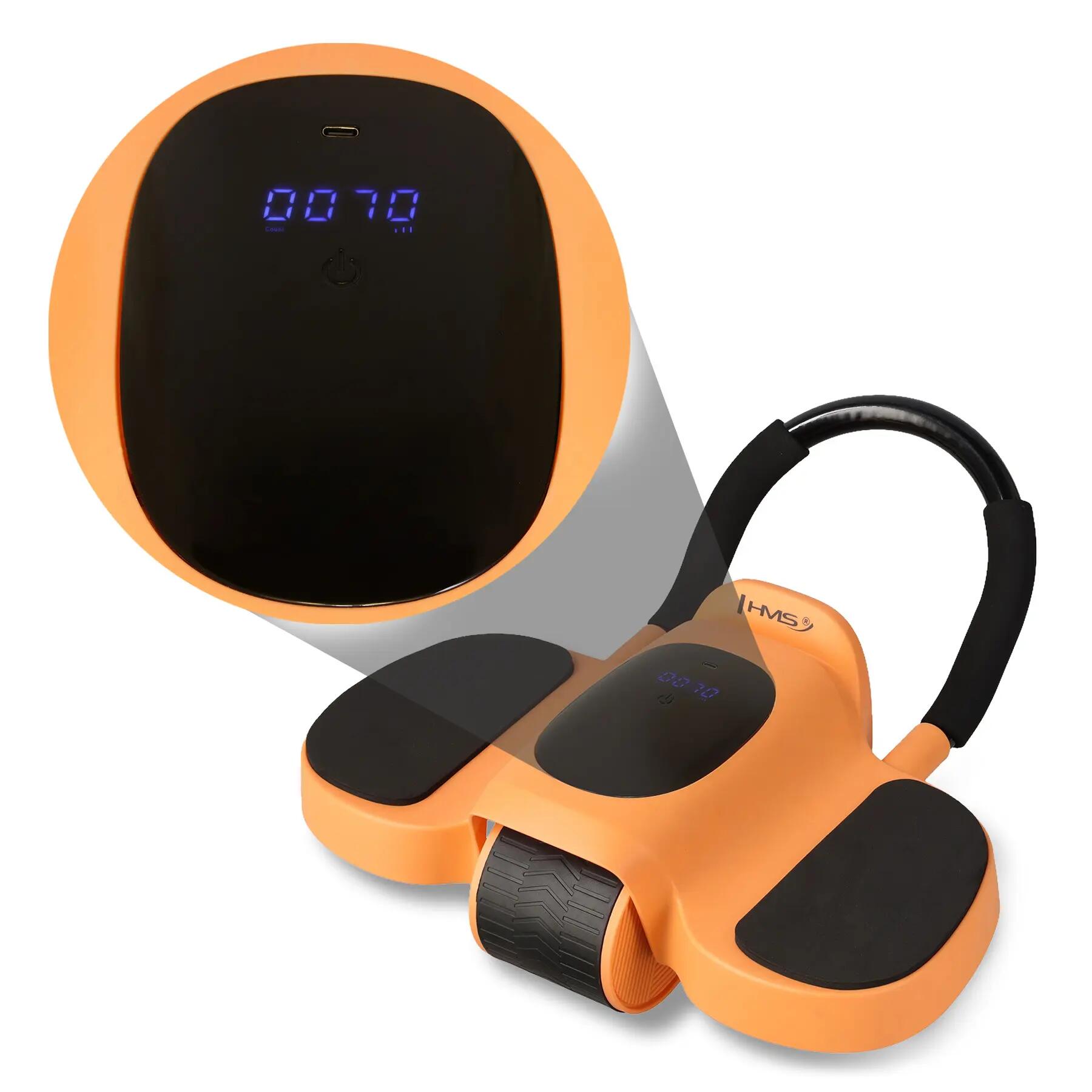 Unisex Fitness Bauchroller mit Rückholautomatik, Armstütze und Display KA34 HMS 3/10