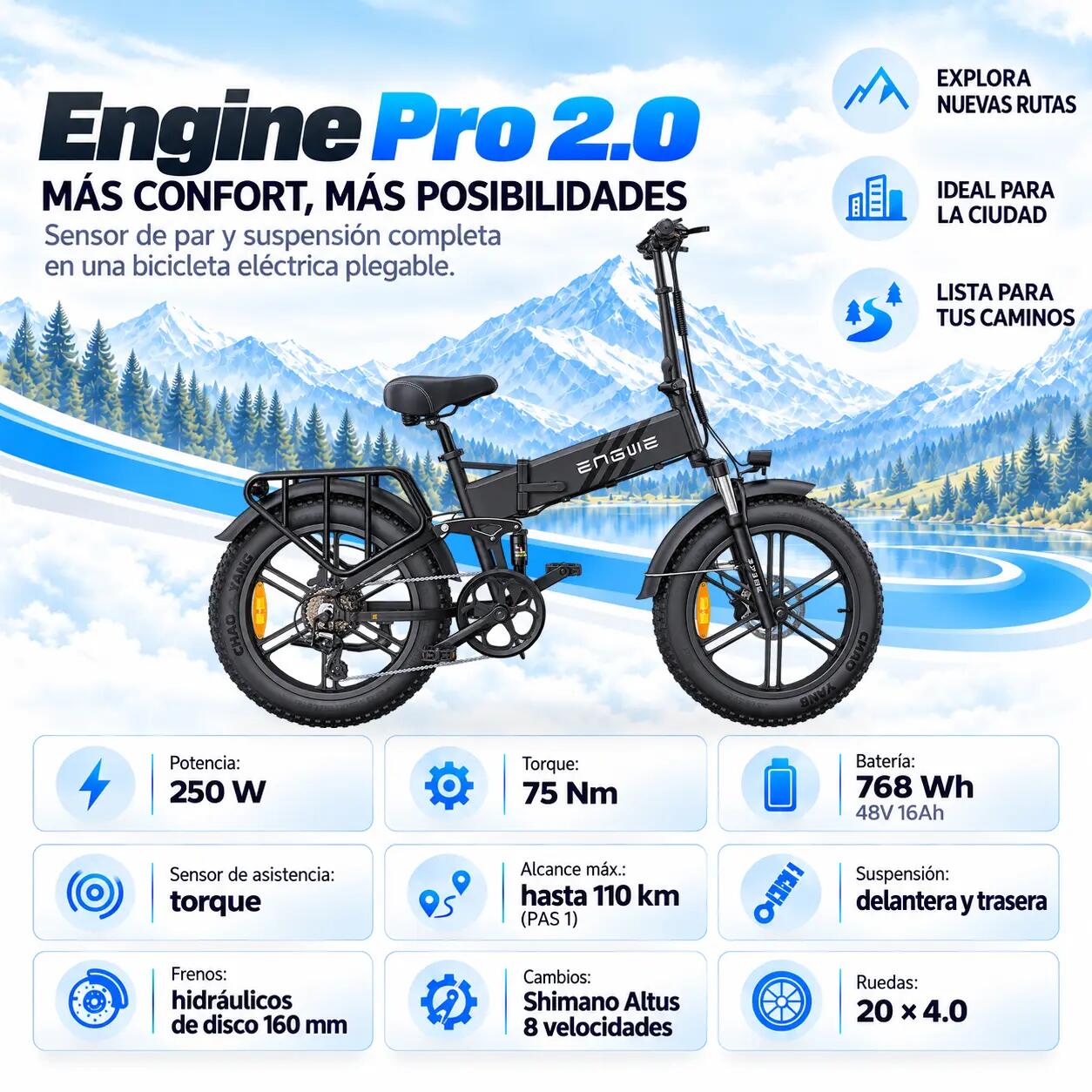 ENG PRO 2.0 vouwfiets fatbike 768 Wh 6/7