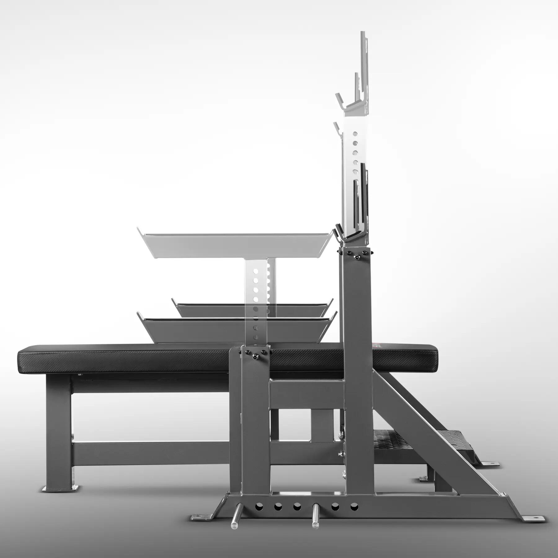 Banc de musculation avec supports pour haltères HMS LS6803, jusqu'à 700 kg 9/10