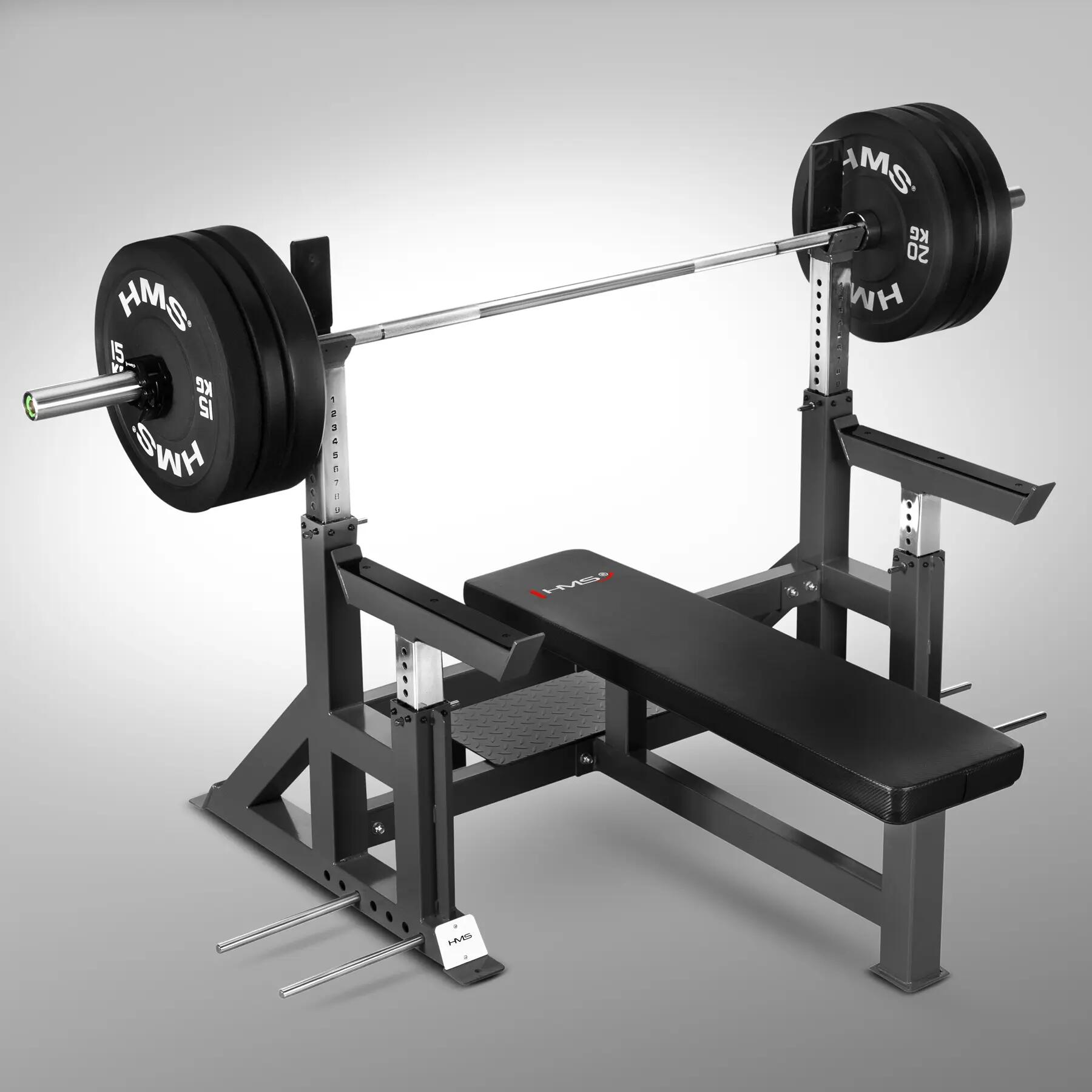 Banc de musculation avec supports pour haltères HMS LS6803, jusqu'à 700 kg 8/10