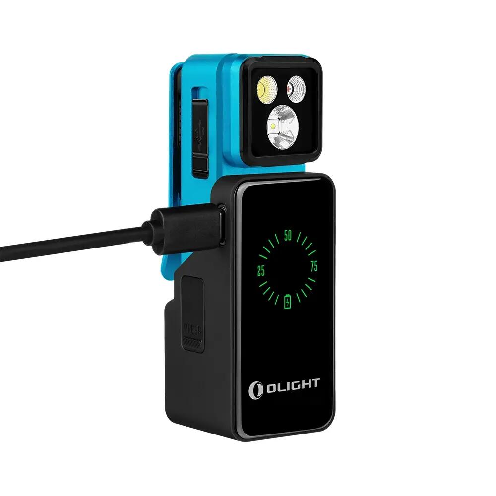 Lanterna articulada Olight Oclip 2 Pro Premium 530 lúmens com clip 360° e base d 2/3