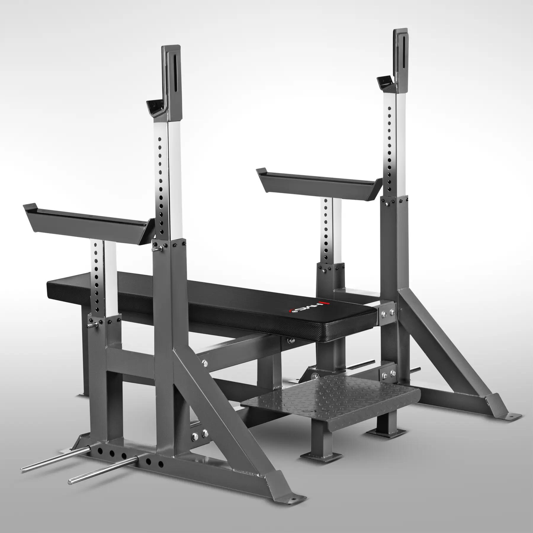 Banc de musculation avec supports pour haltères HMS LS6803, jusqu'à 700 kg 3/10
