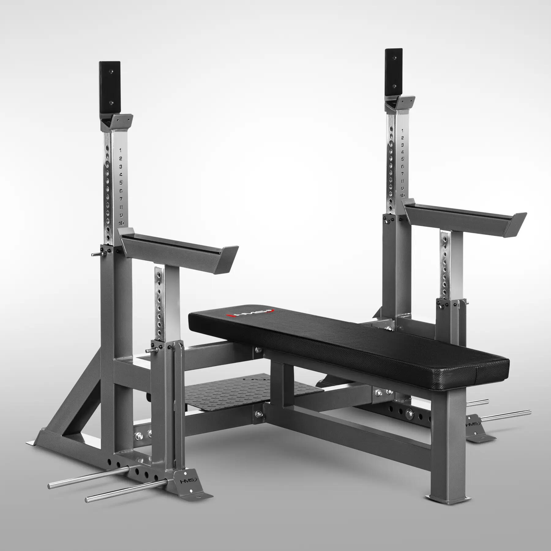 Banc de musculation avec supports pour haltères HMS LS6803, jusqu'à 700 kg 2/10
