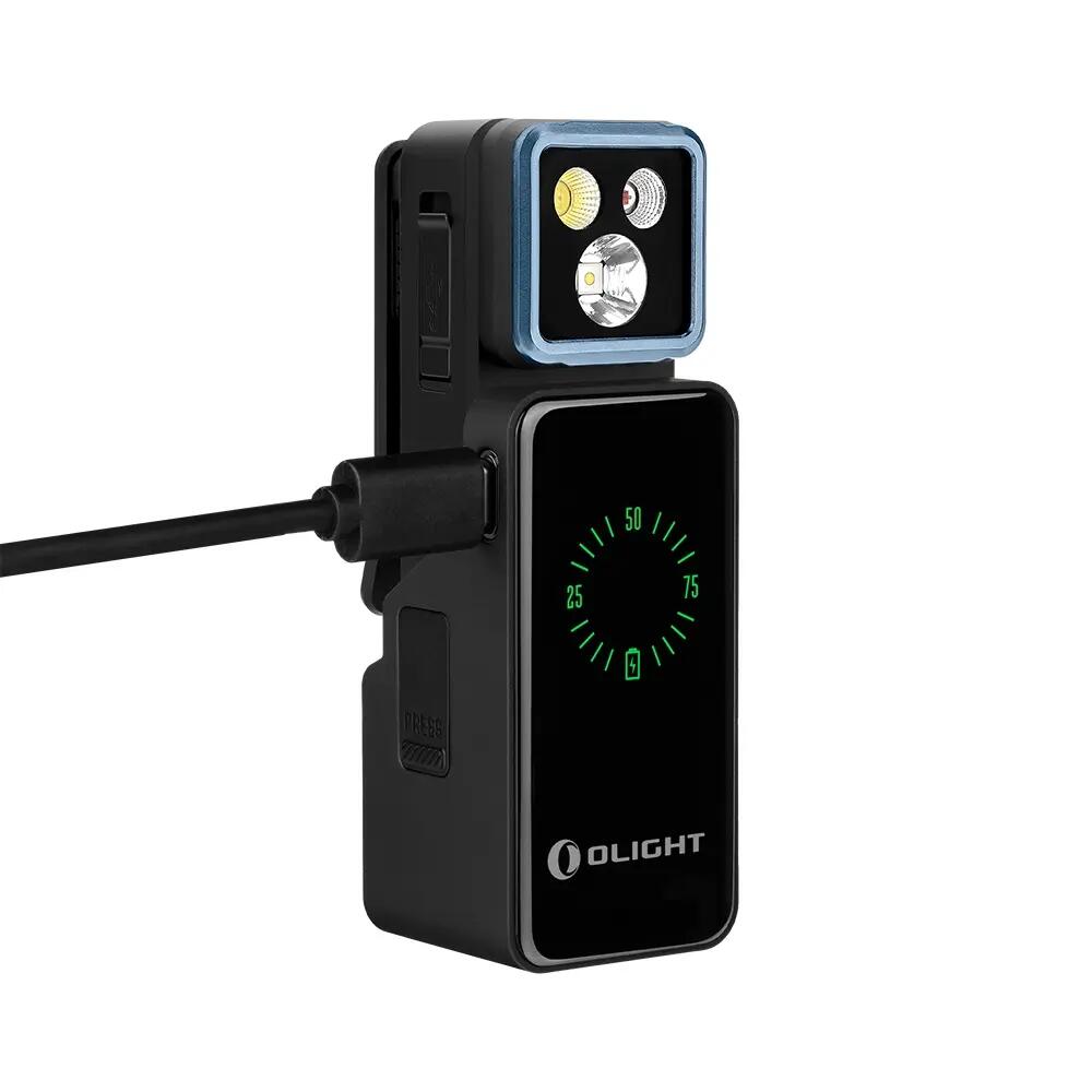 Lanterna articulada Olight Oclip 2 Pro Premium 530 lúmens com clip 360° e base d 2/3