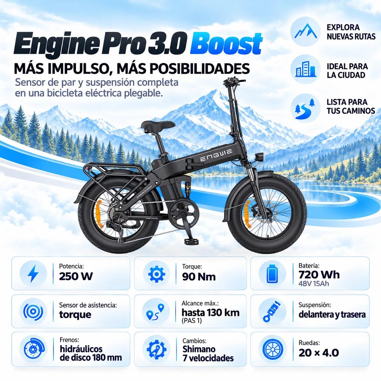ENG PRO 3.0 B plegable fatbike 720 Wh 6/7