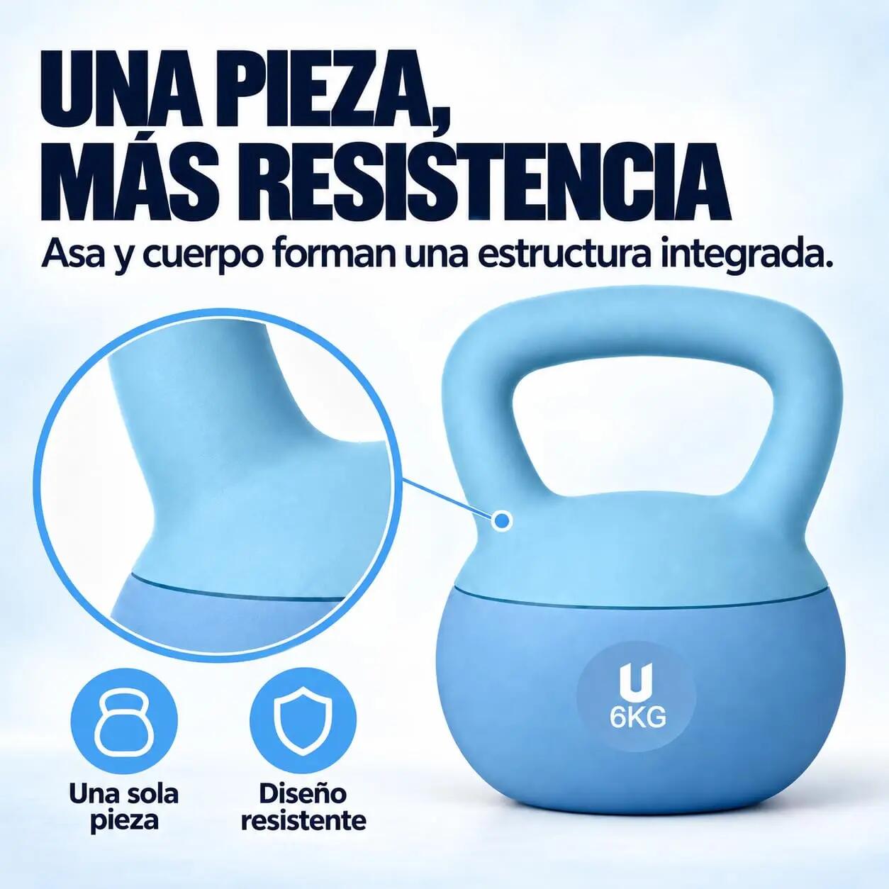 Unycos Nova Kettlebells 6 kgs Azul claro 8/9