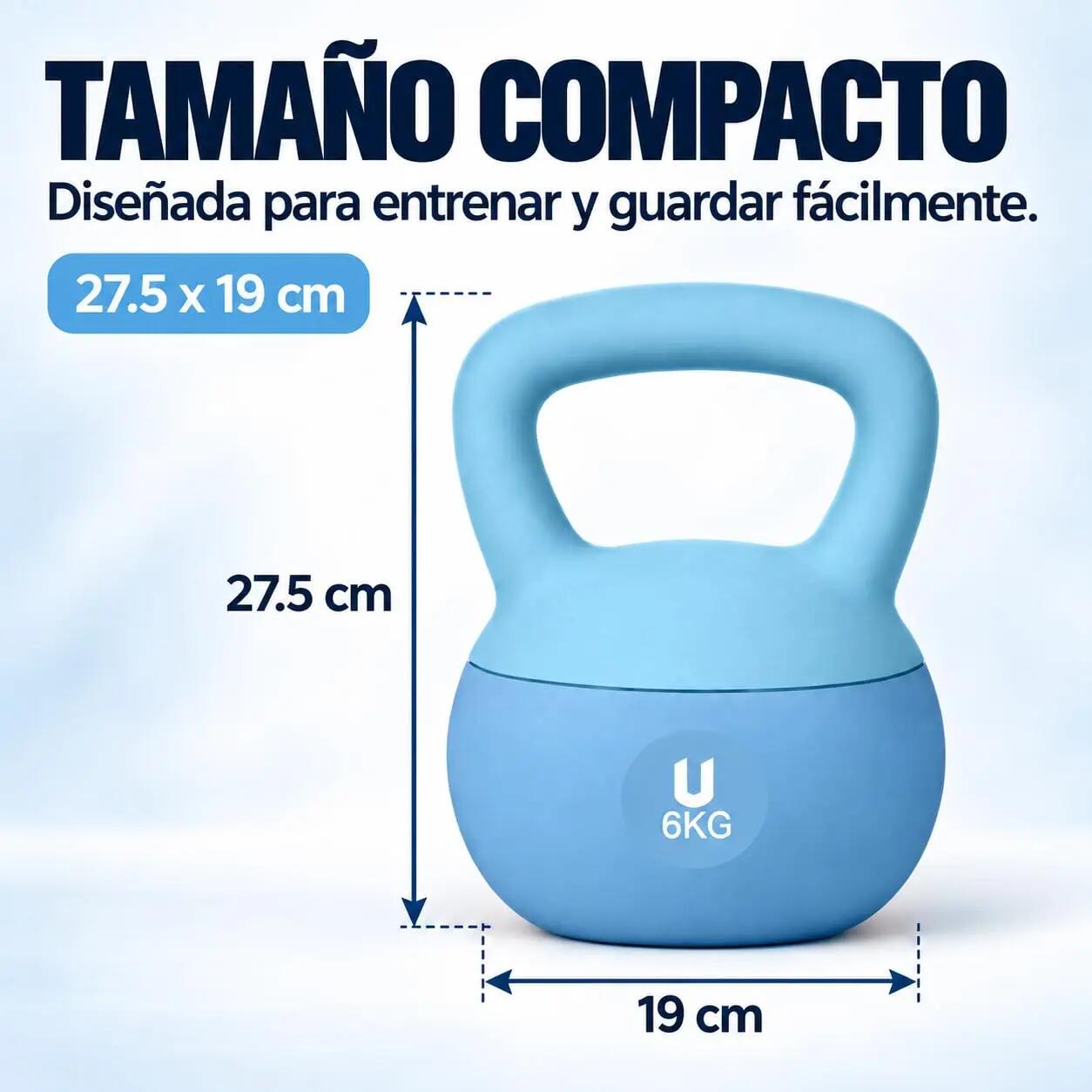 Unycos Nova Kettlebells 6 kgs Azul claro 7/9