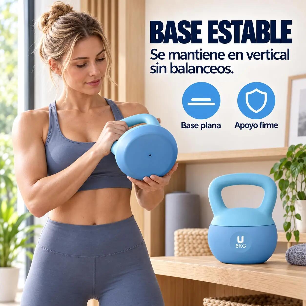 Unycos Nova Kettlebells 6 kgs Azul claro 6/9