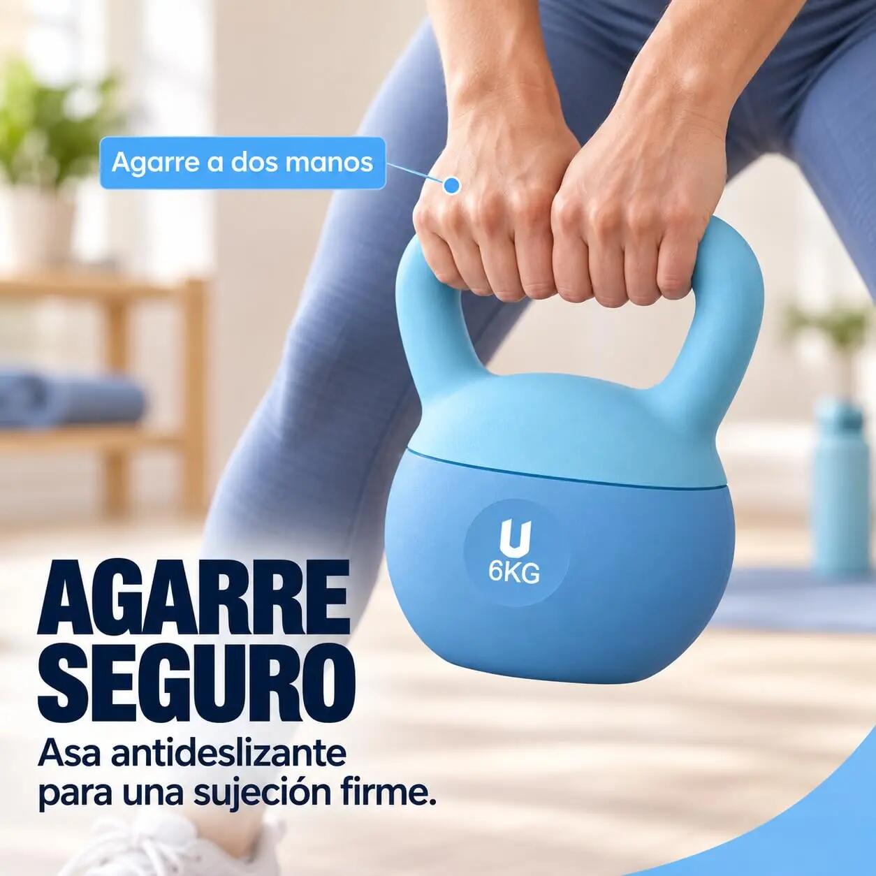 Unycos Nova Kettlebells 6 kgs Azul claro 5/9