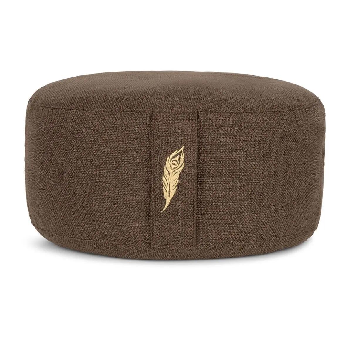 Coussin de méditation et yoga - Jute Marron - Rond 15 x 33 cm 1/4