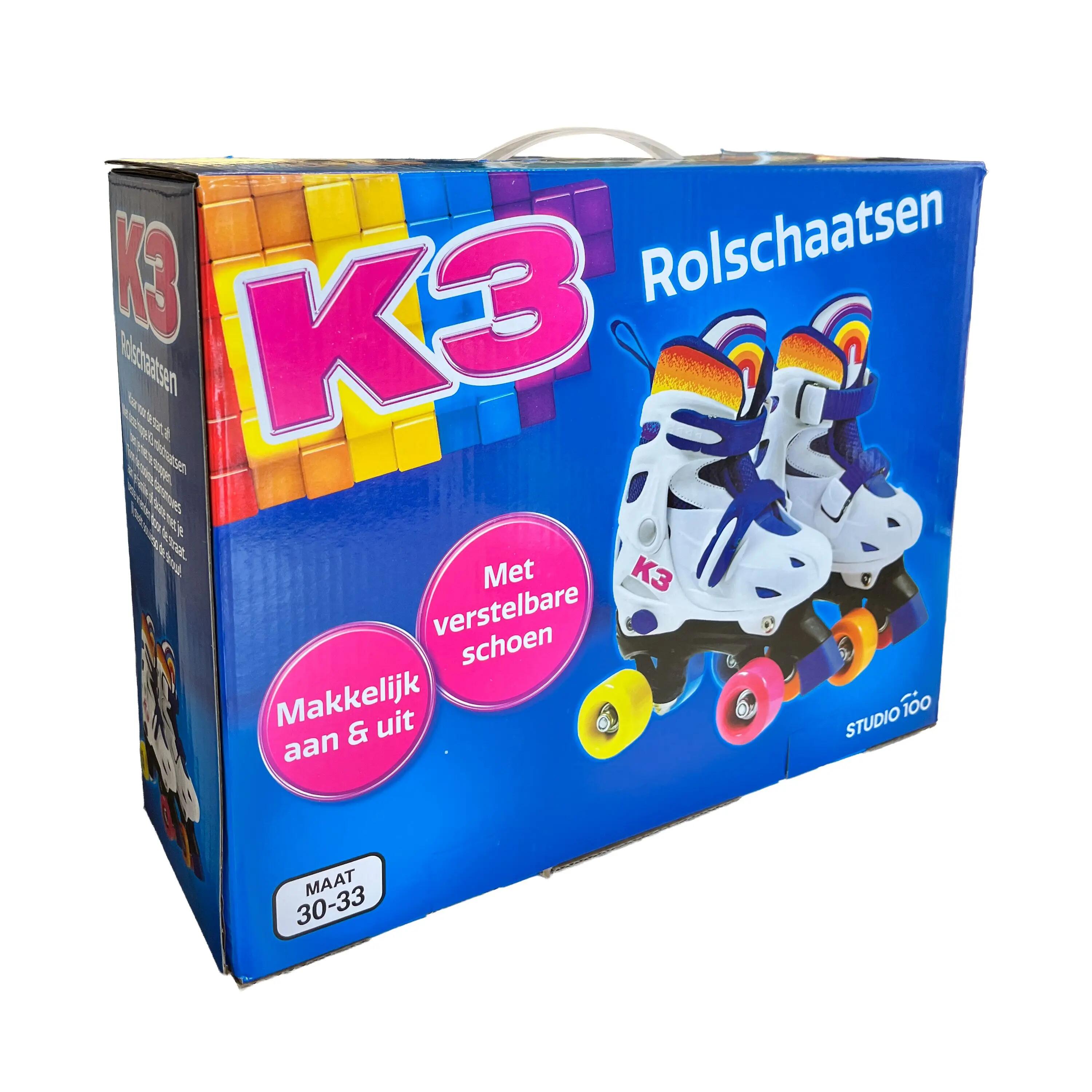 K3 - Rolschaatsen - Maat 26/29 - Verstelbaar - Stopper - Wit - 4 kleuren 2/4
