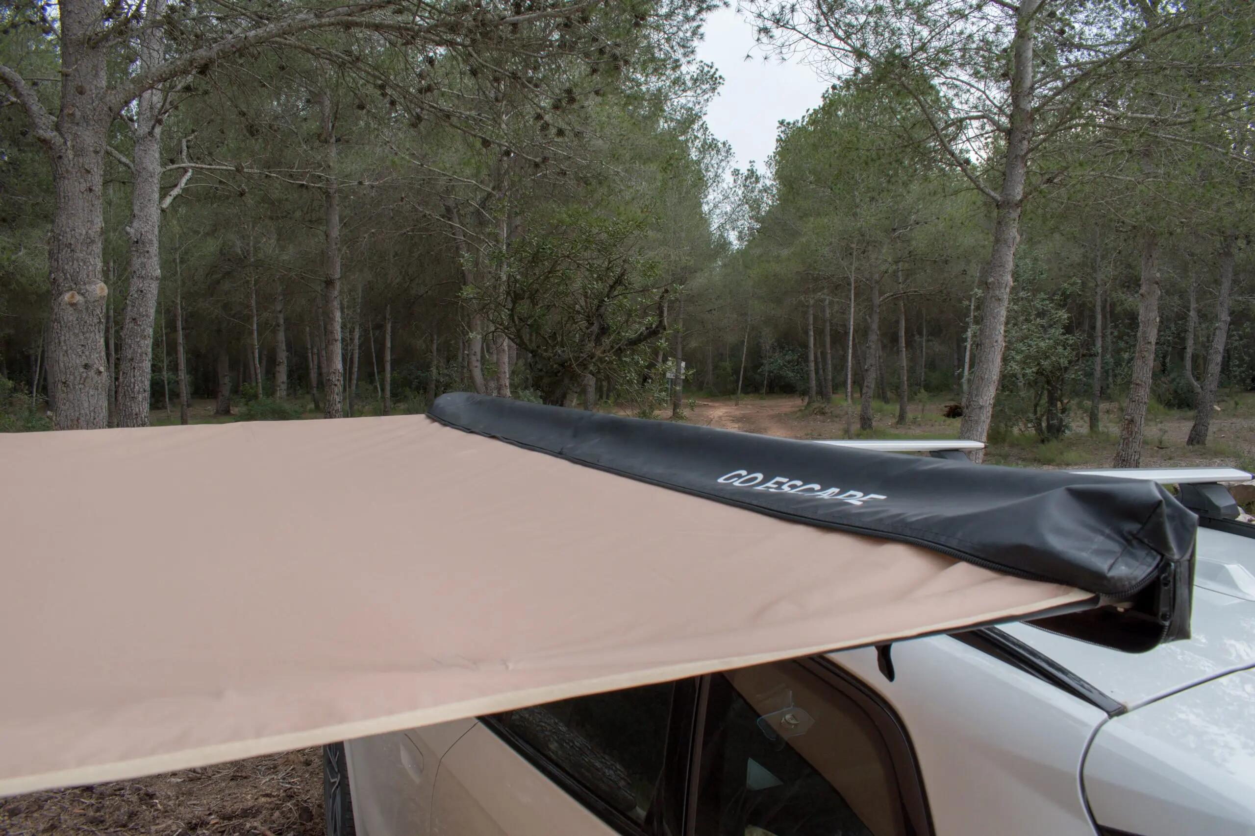 Toldo lateral para coche GO ESCAPE Ibiza - Camping - Impermeable - Caqui 5/8