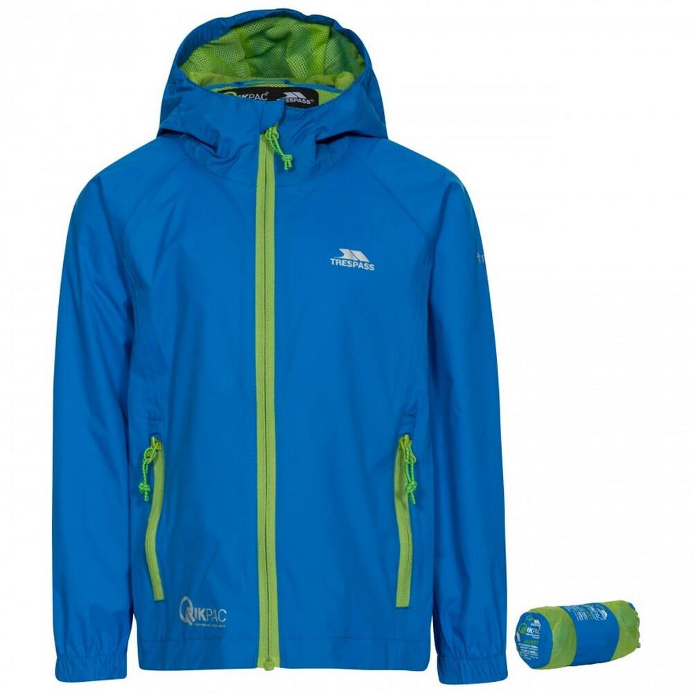 Trespass - Qikpac Veste Imperméable Repliable Enfant Unisexe (cobalt) - Coupe-pluie - Bleu - 4 À 6 Ans - Decathlon