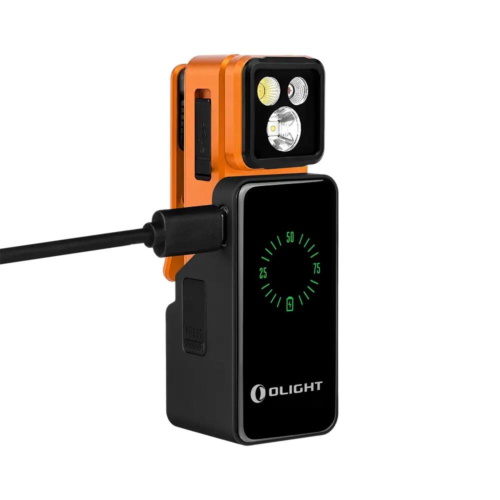 Lanterna articulada Olight Oclip 2 Pro Premium 530 lúmens com clip 360° e base d 2/3